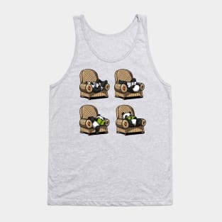 Panda Bear Book Reading Tank Top